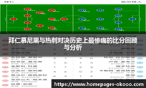 拜仁慕尼黑与热刺对决历史上最惨痛的比分回顾与分析